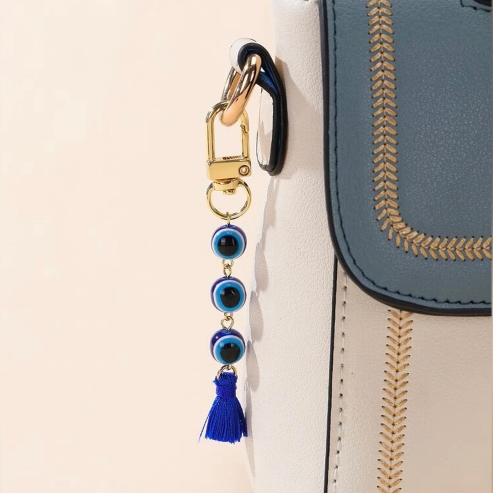 Evil Eye And Tassel Bag Charm